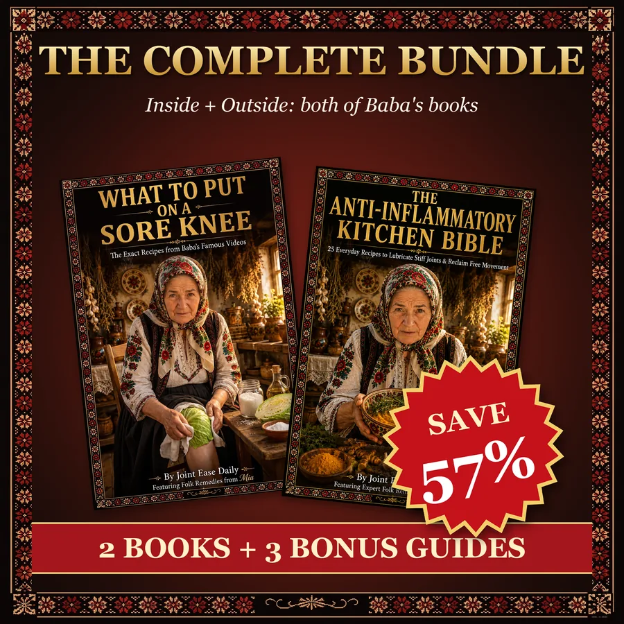 Both books: What to Put on a Sore Knee and The Anti-Inflammatory Kitchen Bible